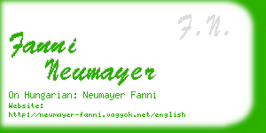 fanni neumayer business card